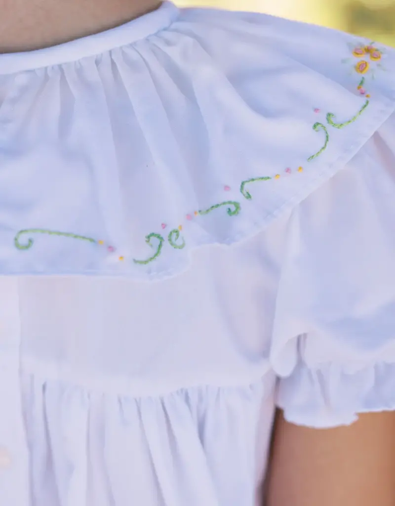 The Proper Peony Beatrice Bow Dress Embroidered