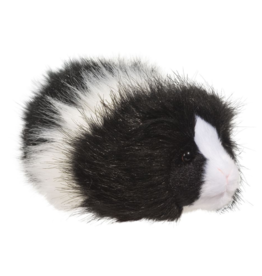 Douglas Toys Angora Black White Guinea Pig