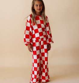 Minimalist Folk Co. SALE Maya 2 pc Set Red/White Checker