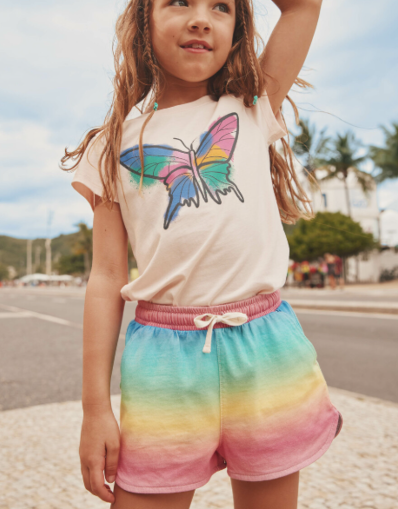 Tea Collection Tie Waist Shorts Rio de Janiero Rainbow
