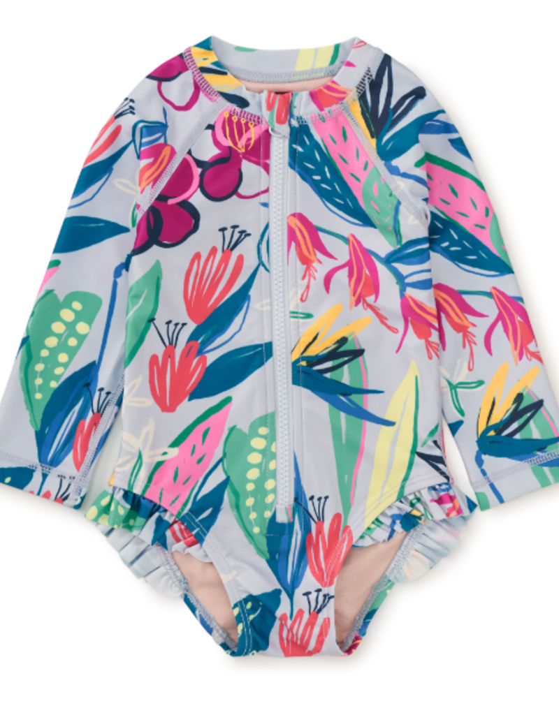 Tea Collection Rash Guard Baby Swimsuit Tropical Floral Burst