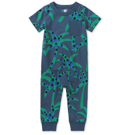 Tea Collection Pocket Baby Romper Spotted Palms