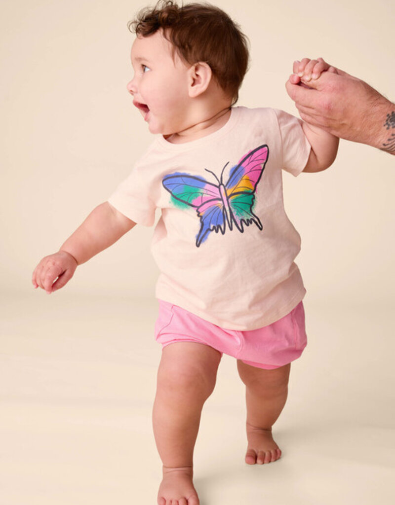 Tea Collection Bubble Pocket Baby Shorts Sachet Pink