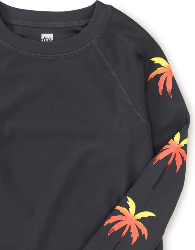 Tea Collection Palm Sleeve Rash Guard Pepper