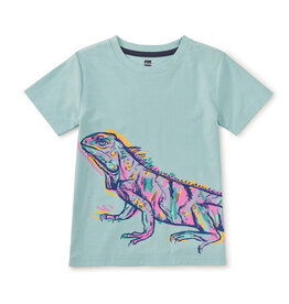 Tea Collection Graffiti Iguana Graphic Tee Canal Blue