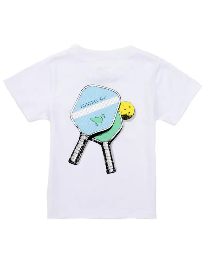 Properly Tied Pickleball S/S Tee White
