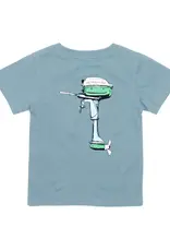 Properly Tied Boat Motor S/S Tee Steel Blue