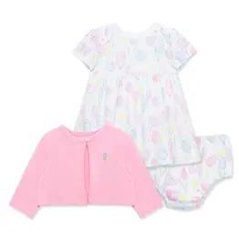 Little Me Pretty Tulips Dress Set