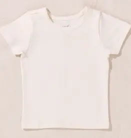 Pink Chicken SALE Coop Kids short sleeve seesaw rib t-shirt cream