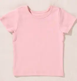 Pink Chicken Coop Kids short sleeve seesaw rib t-shirt pink