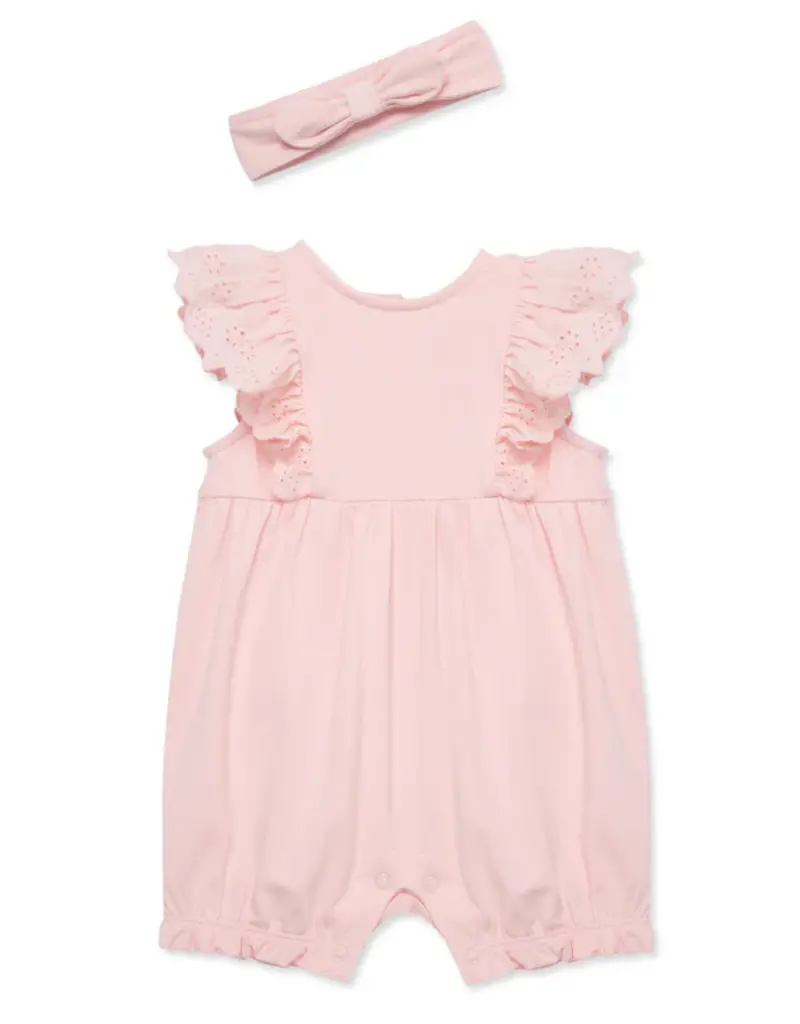 Little Me Rose Eyelet Romper