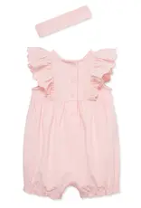Little Me Rose Eyelet Romper