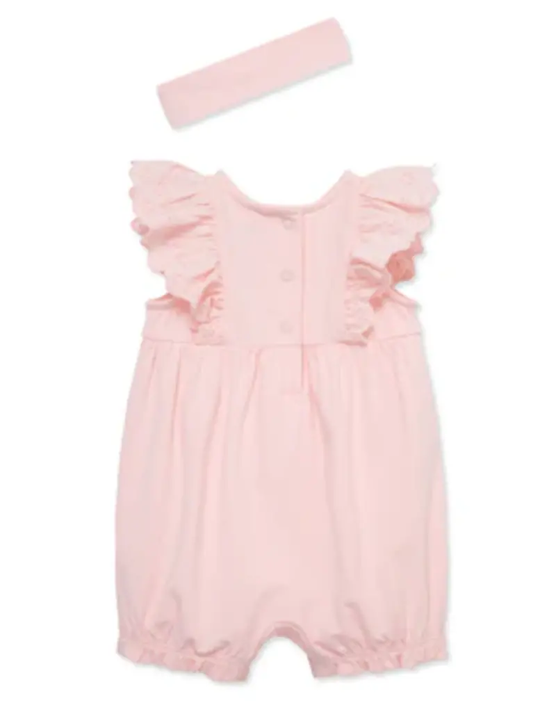 Little Me Rose Eyelet Romper