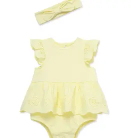 Little Me SALE Yellow Eyelet Bubbles Set