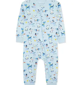 Little Me Puppy Zip Front Romper