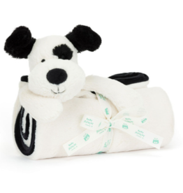 Jellycat Bashful Black & Cream Puppy Blankie