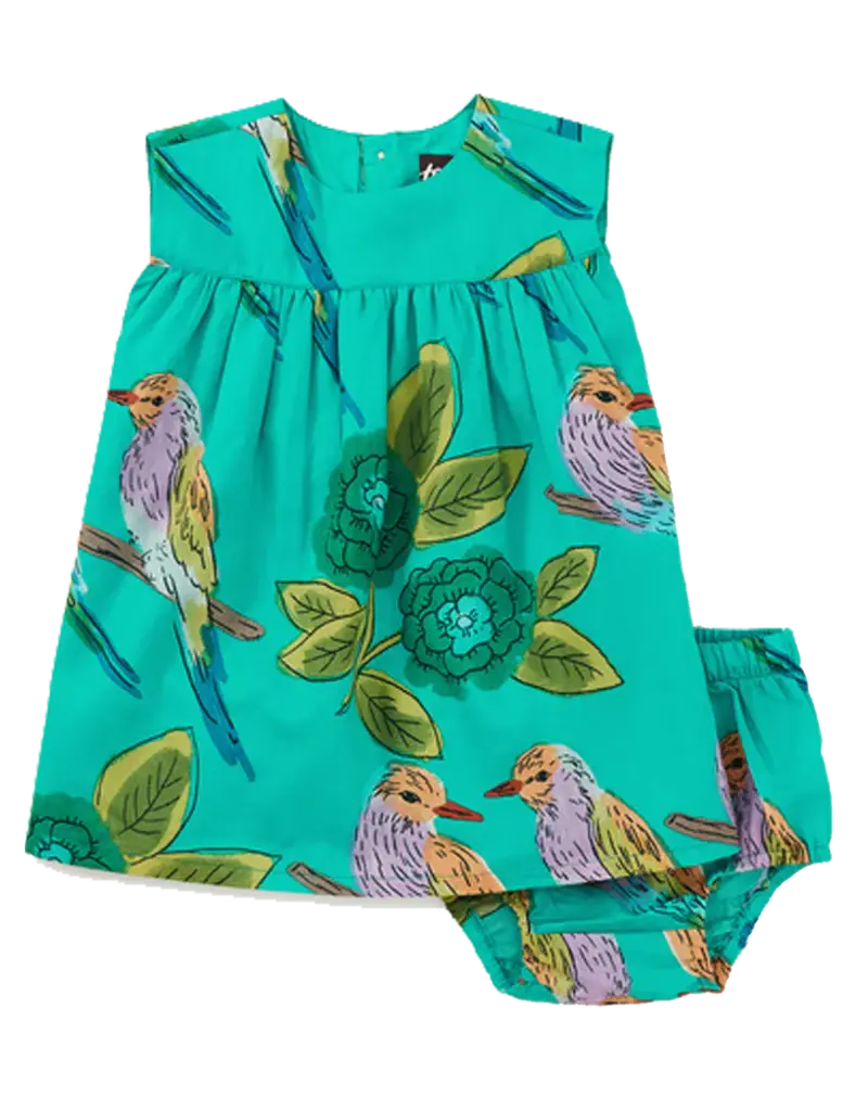 Tea Collection Printed Empire Baby Dress Lilac Breasted