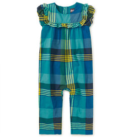 Tea Collection Ruffle Woven Baby Romper Amazonian