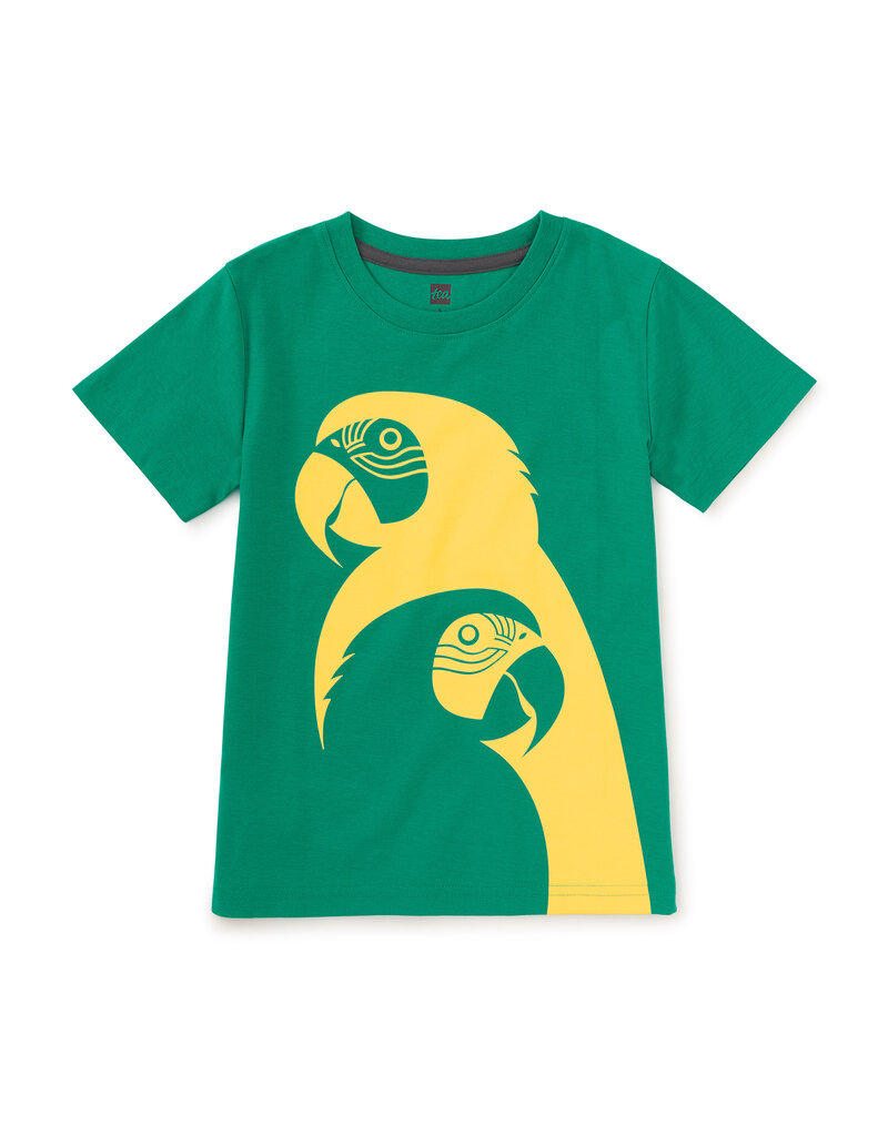 Tea Collection Macaw Party Graphic Tee Viridis