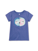 Tea Collection SALE. Serene Sloth Graphic Tee Han Purple