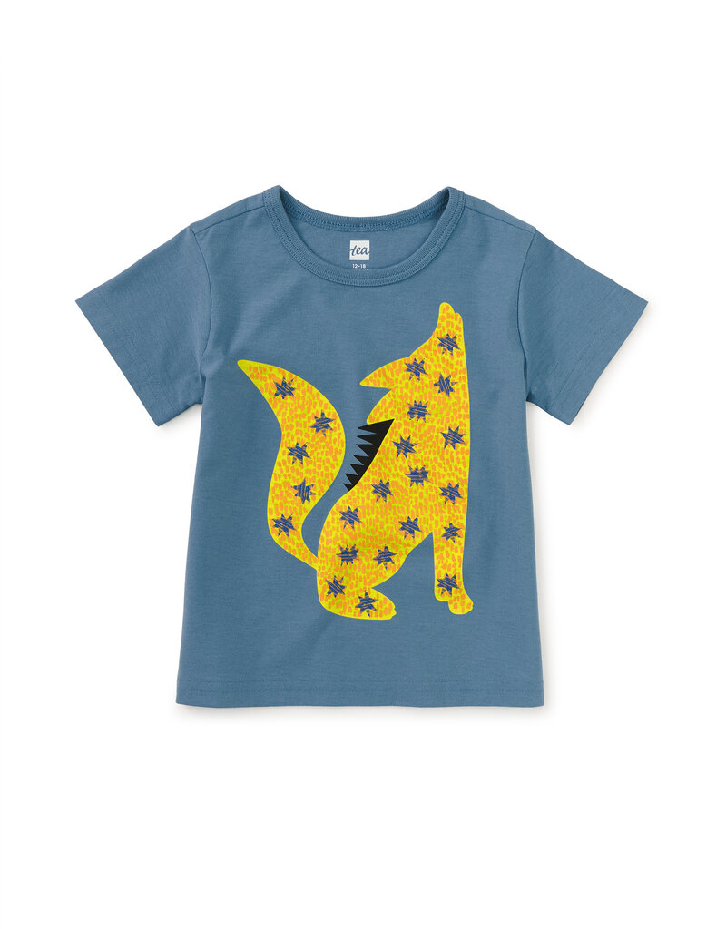 Tea Collection Baby Wolf Graphic Tee Coronet Blue