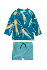 Tea Collection Rash Guard Baby Swim Set Tiled Turtles