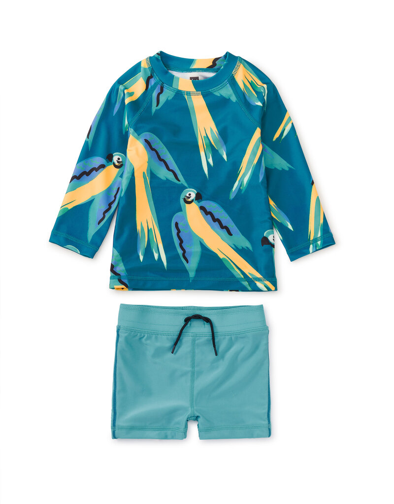 Tea Collection Rash Guard Baby Swim Set Tiled Turtles