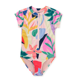 Tea Collection Rash Guard One-Piece Parakeet