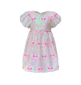Lola and the Boys Sequin Bow Dress