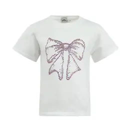 Lola and the Boys Crystal Bow T-shirt