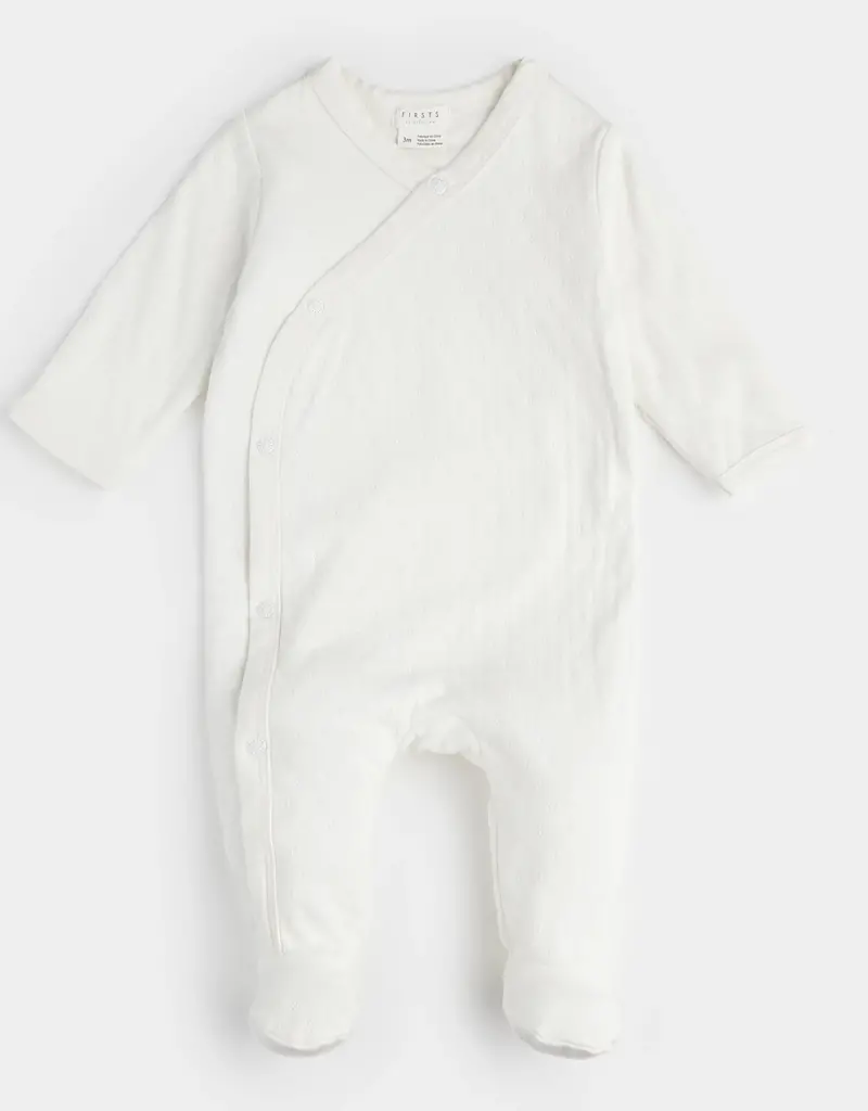 Petit Lem BABY SLEEPER KNIT OFFWHITE