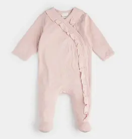 Petit Lem FOOTED SLEEPER KNIT LT PINK