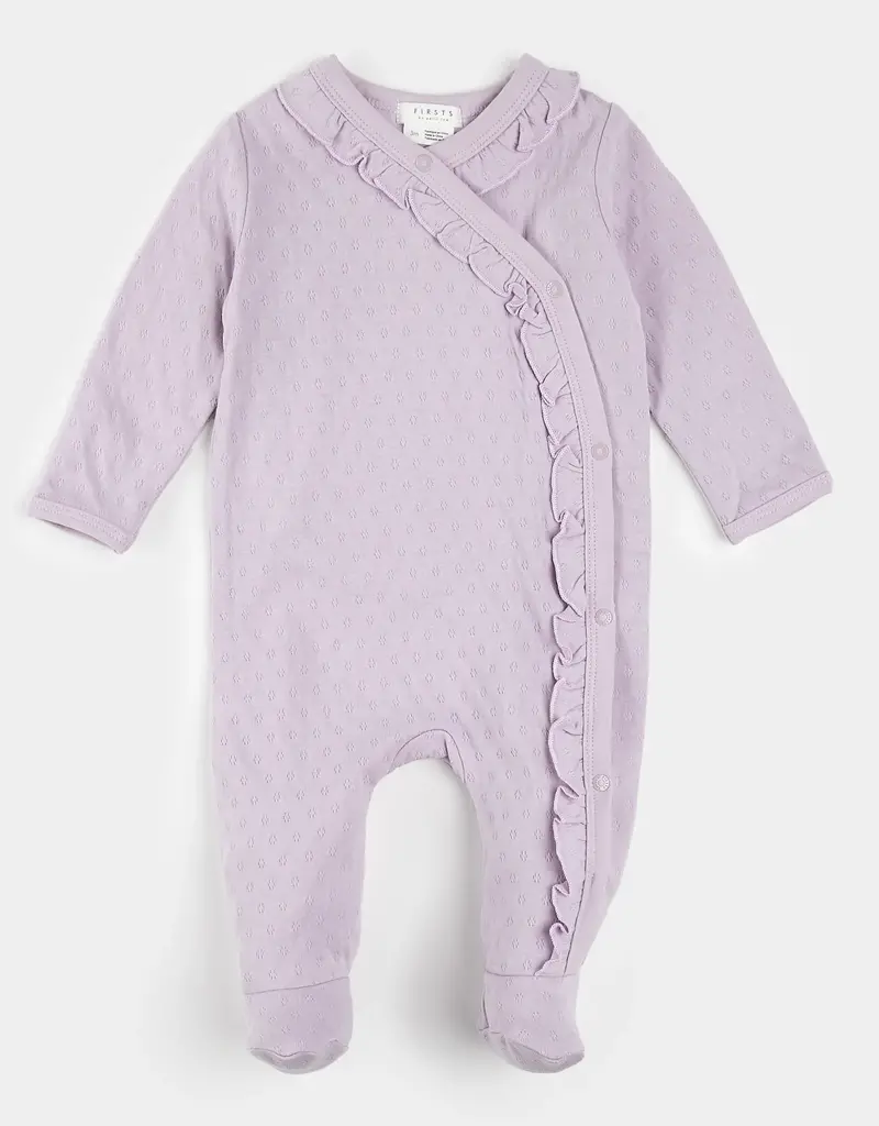 Petit Lem FOOTED SLEEPER KNIT LT PURPLE