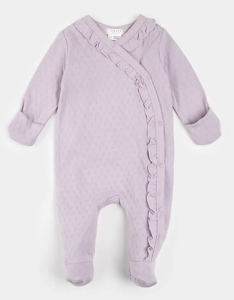 Petit Lem FOOTED SLEEPER KNIT LT PURPLE