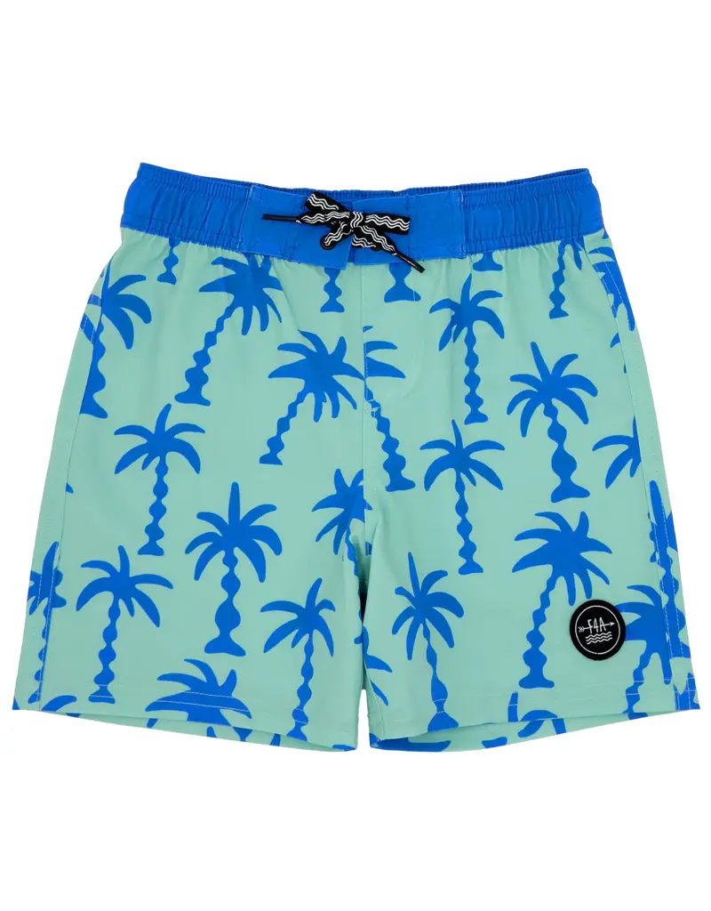 Feather 4 Arrow Wavy Palm Boardshort Beach Glass
