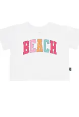 Feather 4 Arrow Beach Crop Tee White