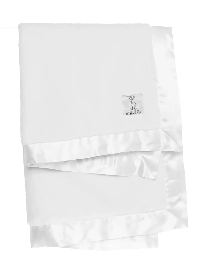 Little Giraffe Luxe Baby Blanket White