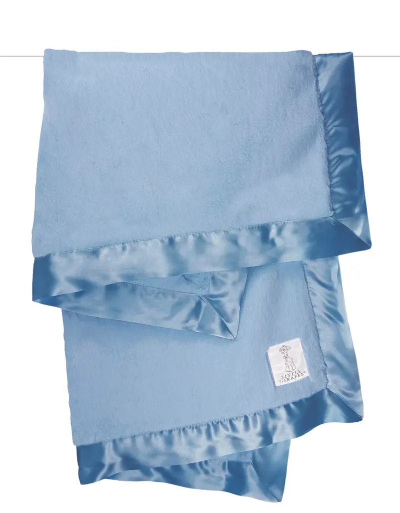 Little Giraffe Luxe Baby Blanket Cornflower