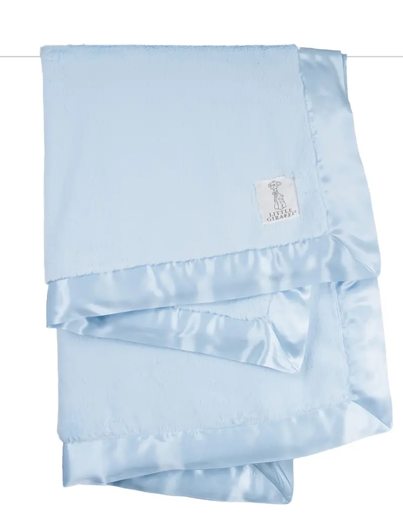 Little Giraffe Luxe Baby Blanket Blue