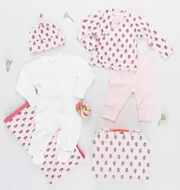 Pink Chicken nesting box take home set lt pink tiny flower