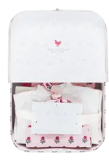 Pink Chicken nesting box take home set lt pink tiny flower