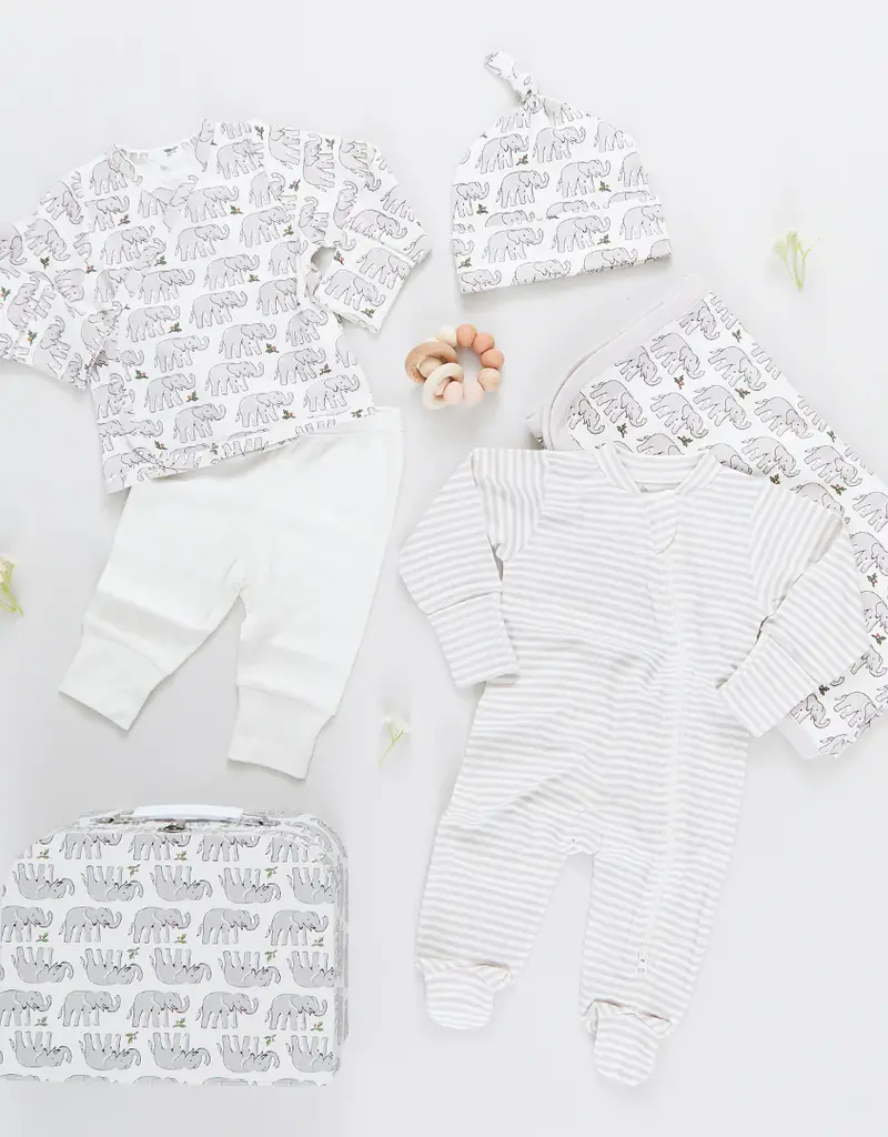 Pink Chicken nesting box take home set elephant print