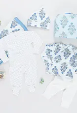 Pink Chicken nesting box take home set blue bouquet floral