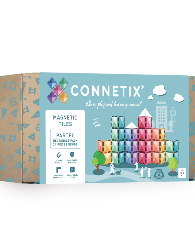 Connetix Pastel Rectangle Pack 24pc Light Teal