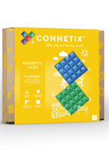 Connetix Rainbow Blue Green Base Plate 2pc