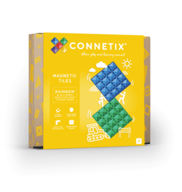 Connetix Rainbow Blue Green Base Plate 2pc