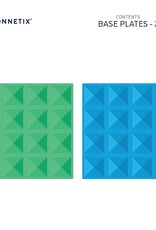 Connetix Rainbow Blue Green Base Plate 2pc