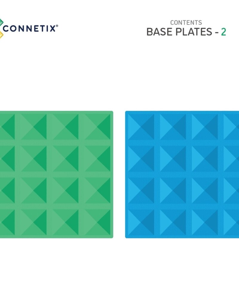 Connetix Rainbow Blue Green Base Plate 2pc