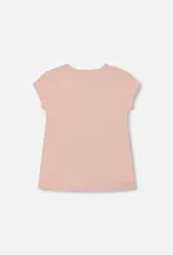 Deux par Deux Seashell Pink Top w/Butterfly Applique