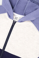 Deux par Deux French Terry Color Block Hooded Zip Up